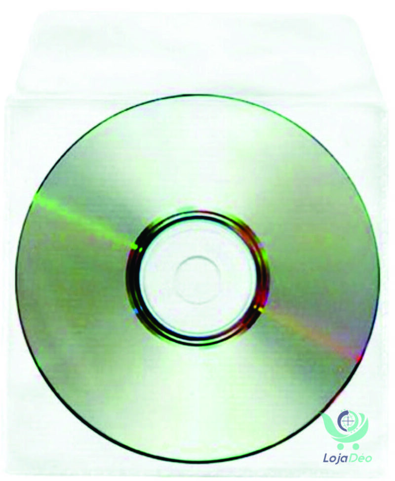 Protetor em pvc transparente para CD / DVD / MIDIAS