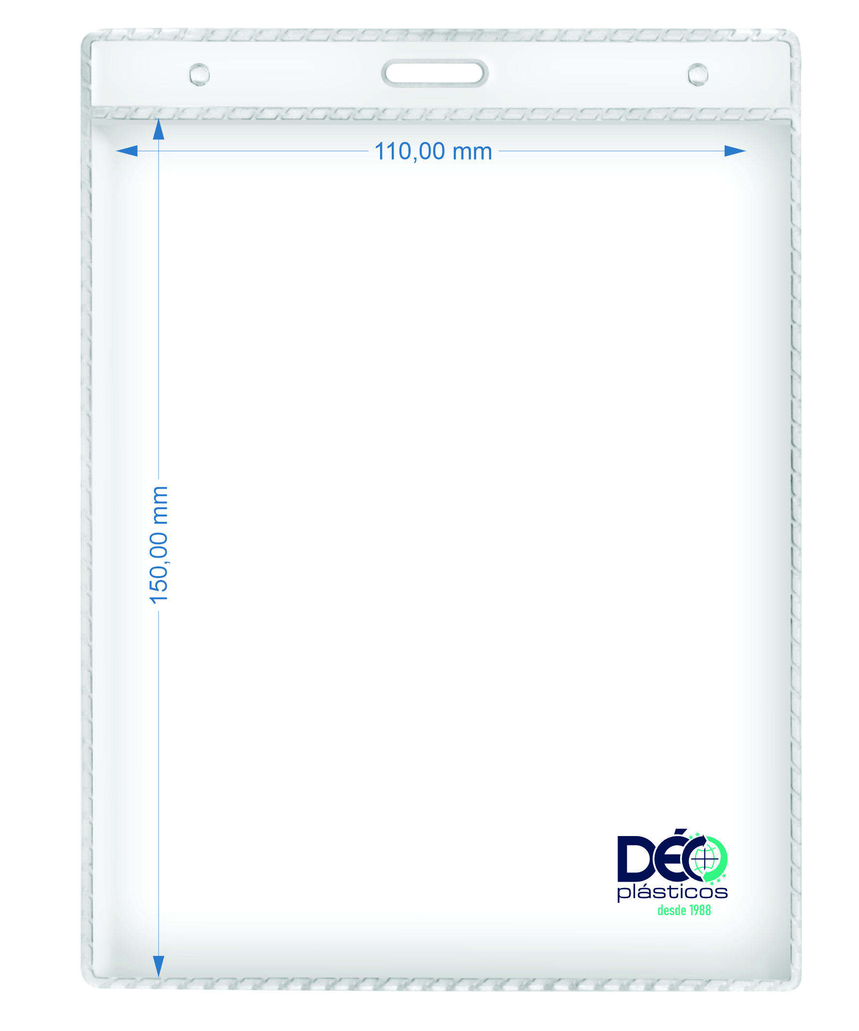 Identificadores/Crachás Para Eventos Transparentes Vertical - 50 Unidades