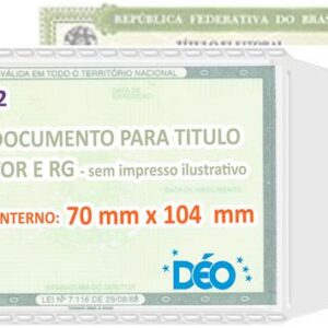 Porta Documentos Para RG ou Título de Eleitor - 50 Unidades - Imagem 2