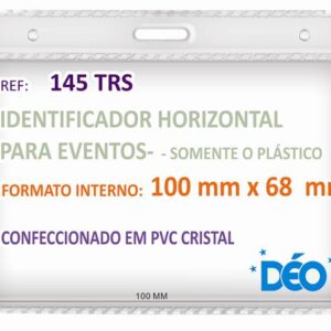 Identificadores/Crachás Transparentes Sem Acessórios - 50 Unidades
