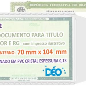 Porta Documentos Para RG ou Título de Eleitor - 50 Unidades