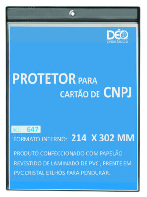 Protetores em Quadro para CNPJ Formato A4