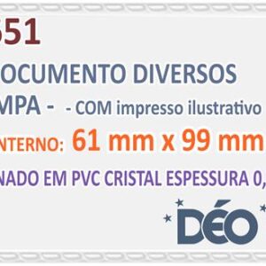 Porta Documentos Para Documentos Diversos - 50 Unidades