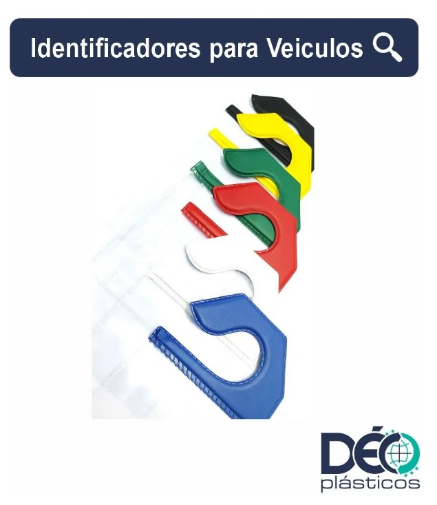 Identificadores Crachá para Veículos - Cabide Grande para Retrovisor de Veículos - Diversas Cores - PT 50 UN