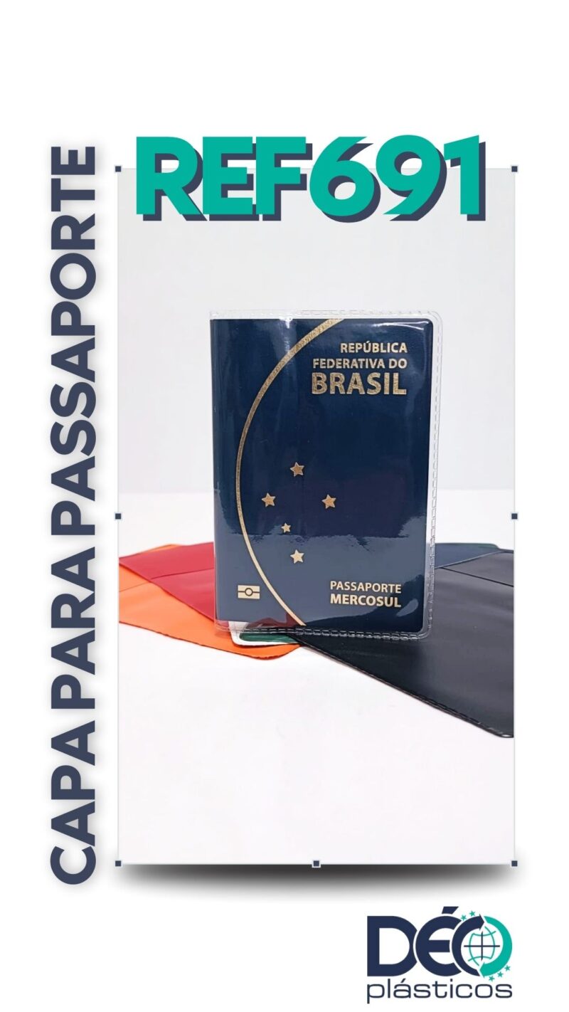 Porta documento com aba lateral para passaporte modelo novo ref 691TRS