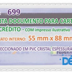 Porta Documentos Para Cartão de Crédito e CPF - 50 Unidades