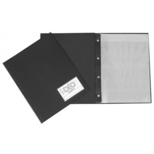 Pasta Catálogo A4 Capa Grossa Com 10 Envelopes Plásticos Médios, Visor de Identificação e Bolsa Interna
