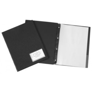 Pasta Catálogo A4 Executiva Com 50 Envelopes Plásticos Médios, Visor de Identificação e Bolsa Interna