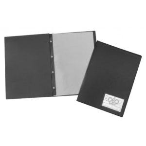 Pasta Catálogo Ofício Com 10 Envelopes Plásticos Médios e Visor de Identificação